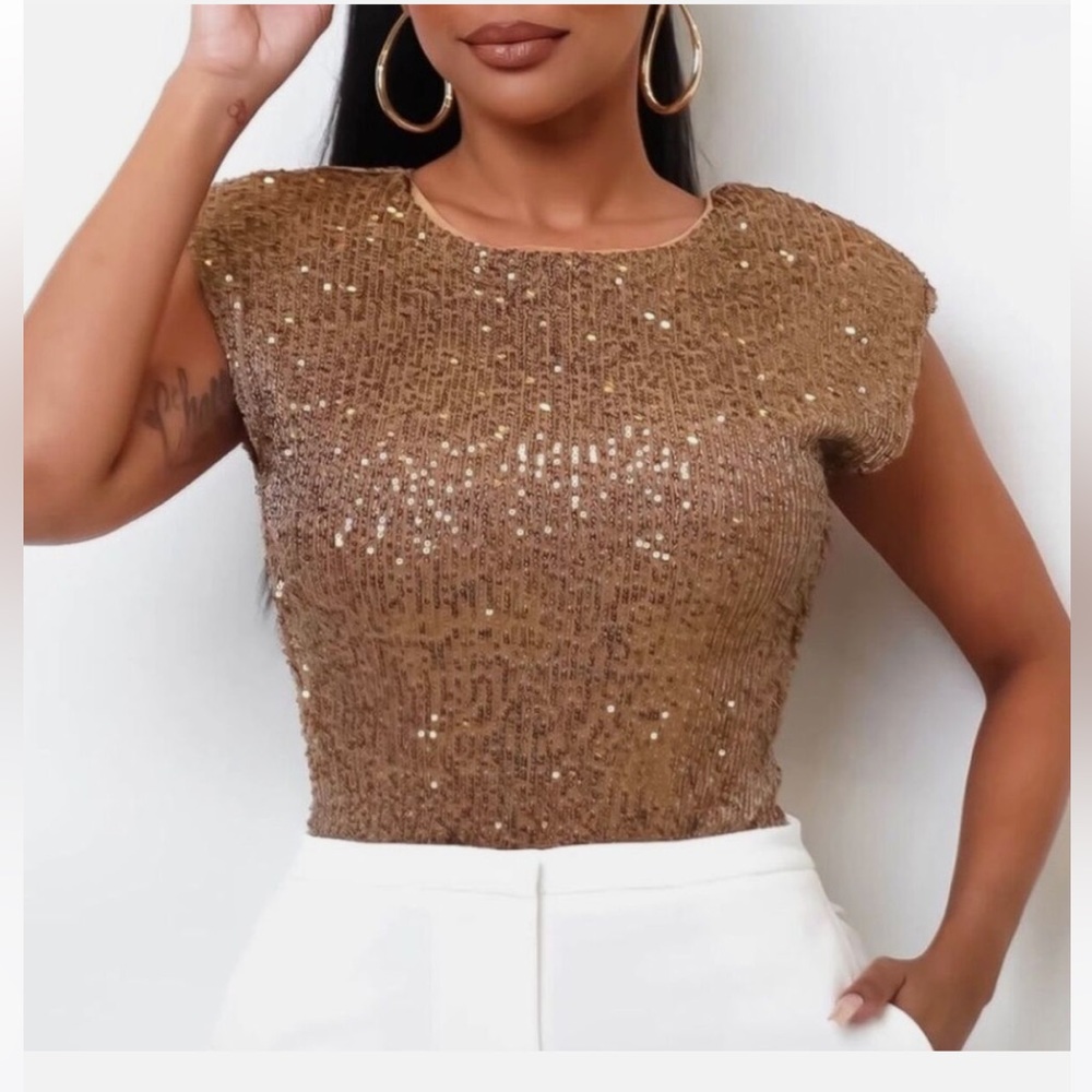 NWOT Privy Sequin Bodysuit